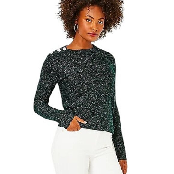 Lilly Pulitzer Sweaters - Lilly Pulitzer Morgen Sequin Sweater in Evergreen Metallic NWT - Size Medium